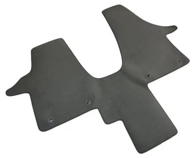 Productafbeelding van VW T5 vloermatten, voetmat, Multivan, California, Beach, stoffen, grijs, ovale bevestigingen