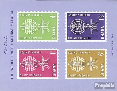 Produktbild von Briefmarken Ghana 1962 Mi Block7 (kompl.Ausg.) postfrisch Kampf gegen Malaria