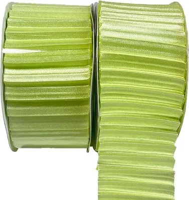 Produktbild von Gewelltes Satinband 4 cm x 3 m Hellgrün Titanum