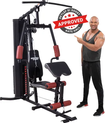 Produktbild von Miweba Sports 50in1 Kraftstation MK500 Pro | Fitness Station Zuhause - 60kg Gewichte - Latzug, Arm- & Bein Training, Butterfly, Bankdrücken, Rudern