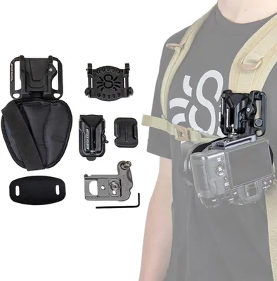Produktbild von Spider X Backpacker Kit  mit Holster, Adapter und Kameraplatte - Schwarz