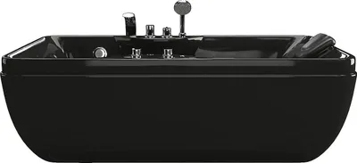 Produktbild von Whirlpool-Badewanne - Schwarz - 1 Person - 140 Liter - 150 x 75 x 54,5 cm - Ecke links - GAVINO