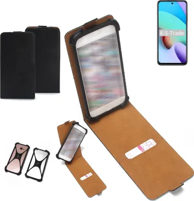 Produktbild von K-S-Trade Handyhülle Schutzhülle kompatibel mit Xiaomi Redmi 10 2022 Hülle Case Cover Flip Style Bumper schwarz 1x