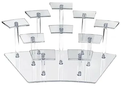10-stufiger Acryl-Display-Ständer, klar, für Schmuck & Co.