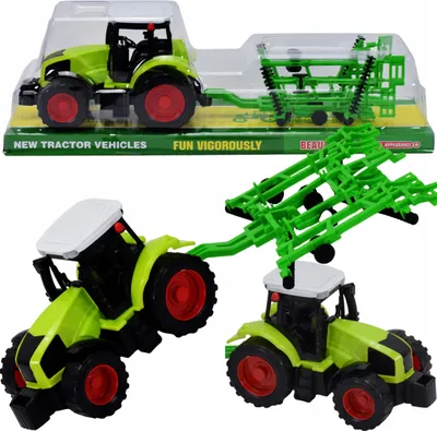 Immagine prodotto di Set di giocattoli Lolex | Trattore - con rimorchio - 18 cm - macchina agricola - per piccoli agricoltori