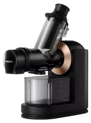 Zdjęcie produktu dla Philips Viva Collection HR1888/70 Wyciskarka wolnoobrotowa, Czarny, Przezroczysty, Czarny, Złoto, LED, 100 RPM, 0,75 l, 1 l