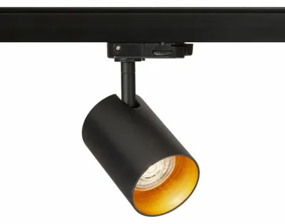 Zdjęcie produktu dla ZŁĄCZE do szyny trójobwodowej czarne/złote 230V LED GU10 10W