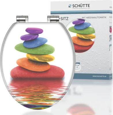 Obrázek produktu pro SCHÜTTE MDF WC sedátko COLORFUL STONES, WC víko s motivem soft close, WC sedátko s dřevěným jádrem, WC sedátko, WC víko