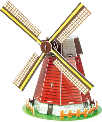 Produktbild von Revell - 3D Puzzle - Holländische Windmühle (20 Teile) Dutch Windmill Holland Niederlande Puzzel