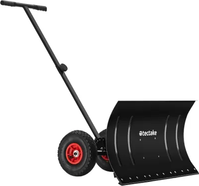 Produktbild von Schneeschaufel Muttler, ergonomisch, Luftreifen mit Profil - schwarz/silber