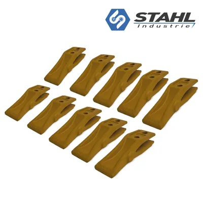 Produktbild von 10er-Pack Baggerzahn Gabelzahn Anschraubzahn Schaufelzahn Lochabstand 40-45 x 13 mm