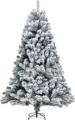 Obrázek produktu pro Jopassy 180cm umělý vánoční stromek s bílými sněhovými vločkami jedle pro vánoční výzdobu, (Ø cca 115 cm) s 860 hroty a rychlým skládacím systémem pro rychlou montáž