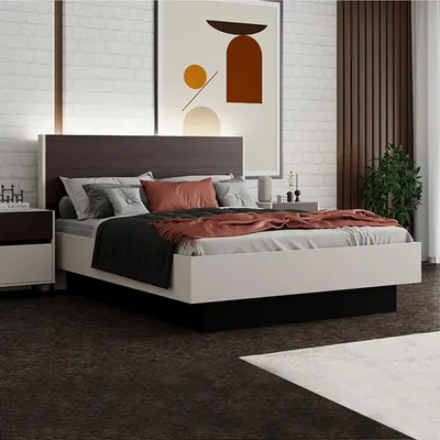 Produktbild von Takaya - Doppelbett, Cremeweiß, Matratzengröße 160x200 cm