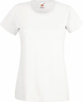 Produktbild von Fruit of the Loom - Lady-Fit Valueweight T - White - M