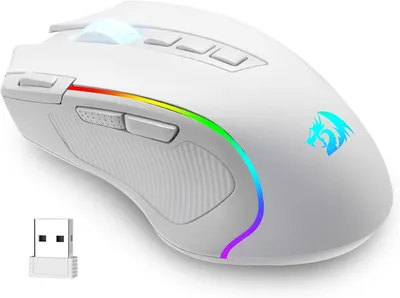 Produktbild von Redragon M612 PRO RGB Gaming Maus 8000 DPI Kabelgebundene/Kabellose Maus mit 9 Programmierbaren Tasten & 6 Hintergrundbeleuchtungsmodi BT & 2.4G