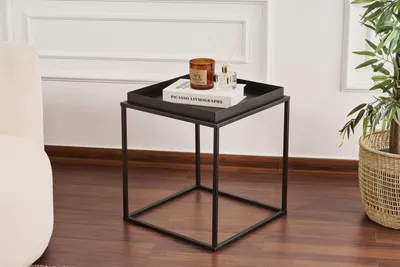 Immagine prodotto di Skye Decor, Shb-018, tavolino da salotto, nero, 100% METALLO, 45 x 45 x 52 cm