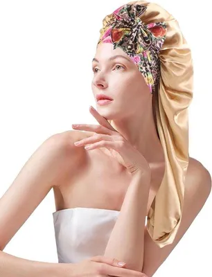 Image de Bonnet de nuit en satin pour femme, respirant, ajustable, multicolore