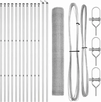 Obrázek produktu pro vidaXL Šestihranná kotva pro plotové zábradlí, 25 x 1,4 m, pozinkovaná ocel