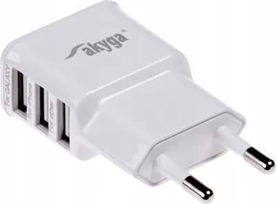 Produktbild von Akyga AK-CH-05 Wandladegerät 240V 3xUSB 3100mA weiß