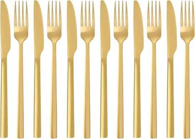 Produktbild von Famanu Besteckset 18/8 Edelstahl - 12-teilig, Gold