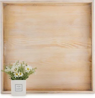 Image de Plateau de service XXL - carré, 55 cm - plateau de service en bois pour le salon et la cuisine