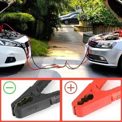 Produktbild von Starthilfekabel Auto/Motorrad - Überbrückungskabel - 3000 A - 4 m - 50 mm² Kupfer - Gummi-Isolierung - 12V/24V - Himmelblau
