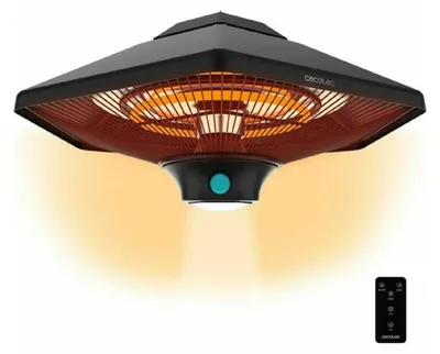 Obrázok produktu pre Cecotec ReadyWarm 2000 Power Ceiling, Halogénový elektrický ohrievač, Halogénový plyn, IP34, Vonkajší, Strop, Čierna
