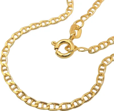 Produktbild von Kette 2mm Stegpanzer glänzend 9Kt GOLD 45cm