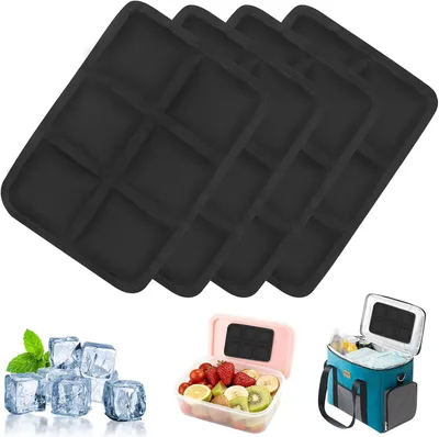 Produktbild von Kühlelemente 4 Stück, für Kühltasche, wiederverwendbar, schwarz