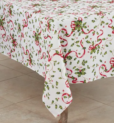 Weihnachtstischdecke, Polyester, 177,8 x 177,8 cm, Multicolor