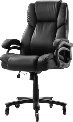 Immagine prodotto di SucceBuy Executive Chair sedia da ufficio con schienale alto e supporto lombare a manopola, nero