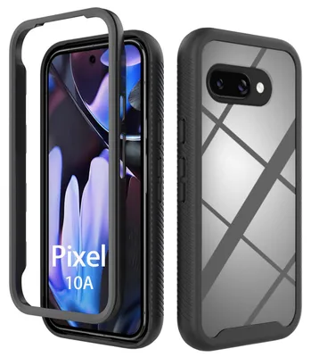 Produktbild von 360 Grad Hülle für Google Pixel 10A Fullbody Case Schutzhülle Vorne Hinten Panzer in Schwarz