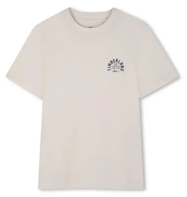 Produktbild von TIMBE, Jungen, Kurzarm-T-Shirt aus Baumwolle, mit Print, 2er-Pack, Elfenbein, 10 Jahre