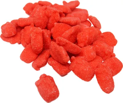 Produktbild von Fruchtgummi rote Erdbeeren gezuckert weich und fruchtig 300g