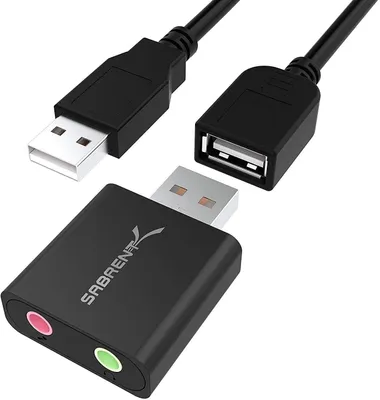 Productafbeelding van USB Externe Stereo Geluidsadapter voor Windows en Mac - Plug & Play