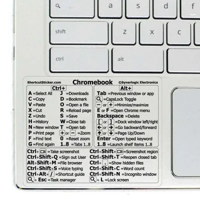 Productafbeelding van Toetsenbord Snelkoppeling Sticker voor Chromebook - Gelamineerd Vinyl Zonder Residu