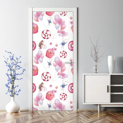 Produktbild von Dekorative Tür Wandaufkleber Wandtattoo selbstklebend dekoration Niedliche Tiere 70 x 200 cm