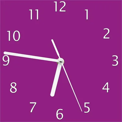 Produktbild von Wallario Design Wanduhr Lila aus Echtglas, Größe 20 x 20 cm