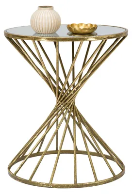 Produktbild von FoxGla - Couchtisch, 42x42x50h cm, Gold, Runde Form