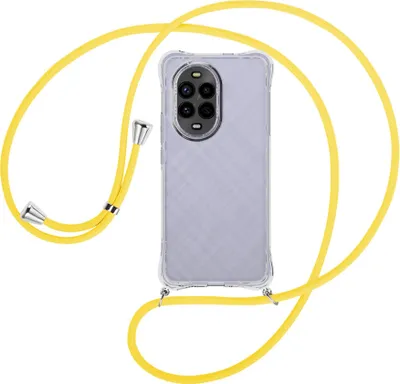 Produktbild von Handykette Backcover-Schutzhülle mit Band (Metall silberfarben) für Huawei Nova 13 Pro 5G - gelb