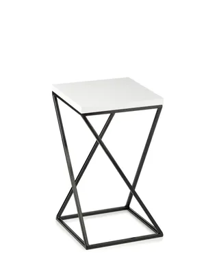 Image de Howhomely Flower Stand Loft White 40 cm - tabouret de fleurs, colonne de fleurs moderne