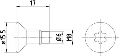 Produktbild von 2x TEXTAR Schraube Bremsscheibe TPM0004 für NISSAN Qashqai II (J11, J11) 17mm Stahl 0,014kg