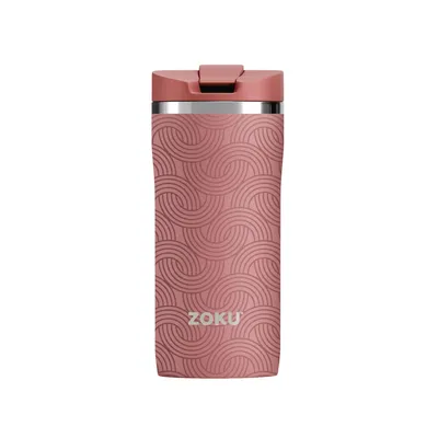 Produktbild von Thermosbecher, 355 ML, Edelstahl/Polypropylen, BPA-frei, Rosa mit Druck - Zoku