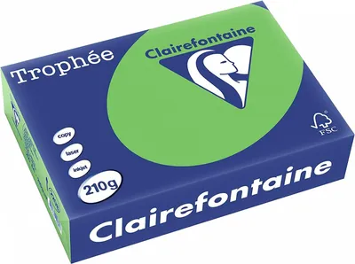 Produktbild von Clairefontaine Trophee 2208C Papier Maigrün 210g/m² DIN-A4 - 250 Blatt