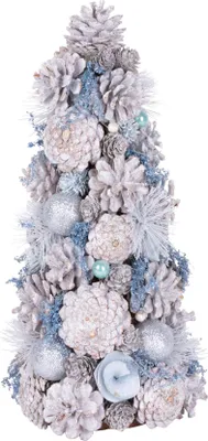 Produktbild von Baum MagicHome Weihnachten, natur, creme, 47 cm