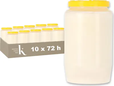 Produktbild von KRISTEN Gedenkkerze 3 Tage - Weiß – Set mit 10 Stück