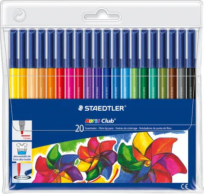 Image de STAEDTLER Feutre de coloriage NORIS CLUB, rond, set de 20 pièces