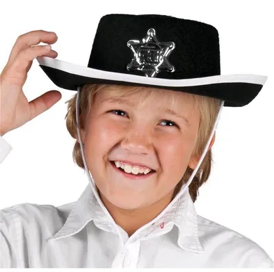 Produktbild von Kostümplanet Kinder Sheriffhut schwarz Gr. 57 cm