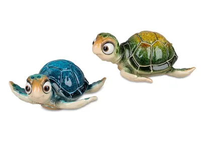 Produktbild von Formano 1 Stück von 2 links oder rechts Dekofigur Schildkröte Harry - Polyresin 15 cm