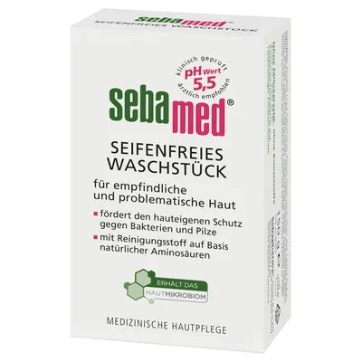 Zdjęcie produktu dla Kostka myjąca Sebamed bez mydła, szczególnie delikatna dla skóry 150 g